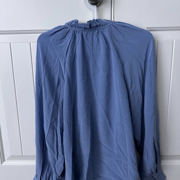 Sezane  Loubna Blouse Lavender Blue Size 4 - Picture 6 of 8
